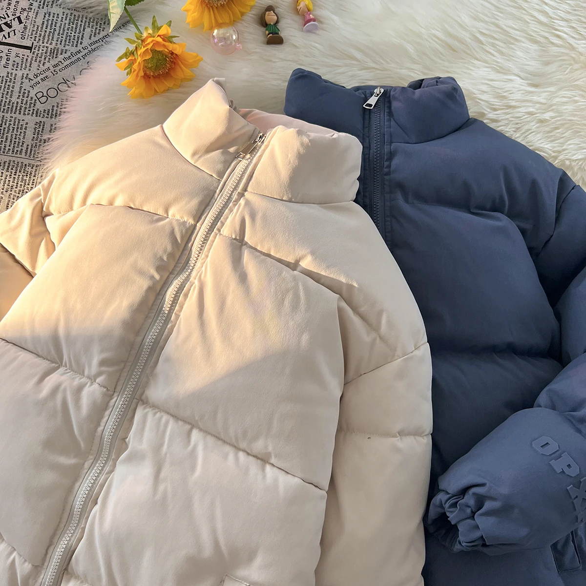 Mens Winter Jackets Coat Thick Warm Cotton Padded Parkas Windproof 2023 Outwear