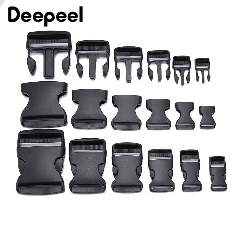 10/20 шт. черный пластиковый застежка сбоку для ремней сумок, ремней, привязей для собак, крючков для регулировки, зажимы для лент DIY.