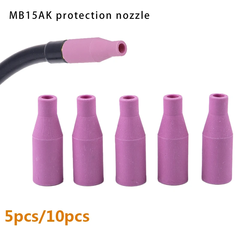 

5pcs/10pcs MB-15AK/14AK MIG/MAG Gas Ceramic Nozzle Euro Style Welding Gun Tip Nozzle Shield Cup for Welding Torch