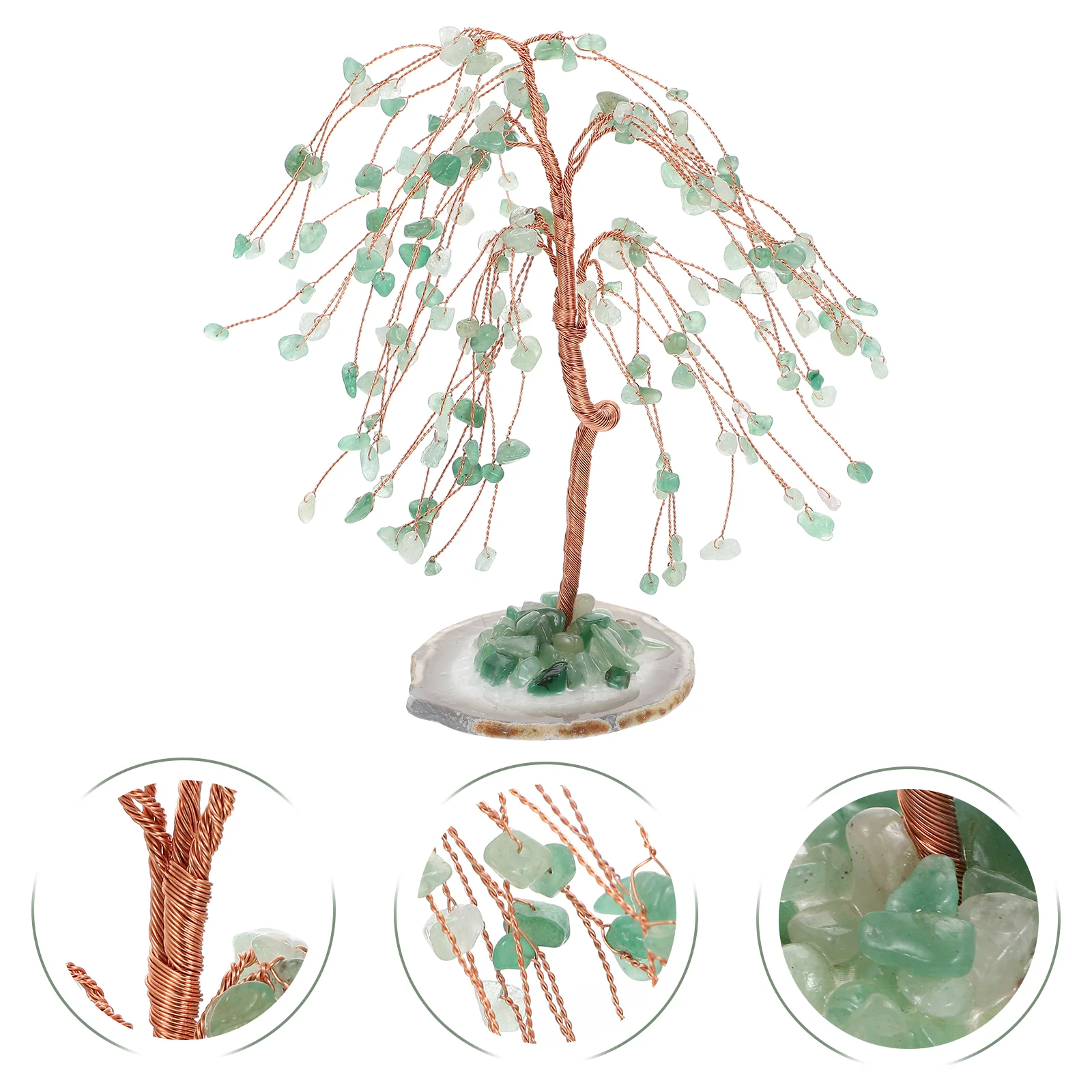 

Zircon Wishing Tree Home Desktop Adornment Fortune Tree Decor for Home