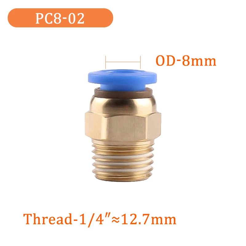 

5 шт. пневматические фитинги ПК воздушный быстрый разъем PC4-M5 PC6-01 PC6 1/8 "1/4" 3/8 "1/2" наружная резьба быстроразъемное соединение латунный фитинг