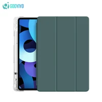 gooyiyo case for ipad mini 6 2021 10 2 pro 11 leather cover tablet tpu clear shell pen slot for apple ipad air 4 2020 decal gift