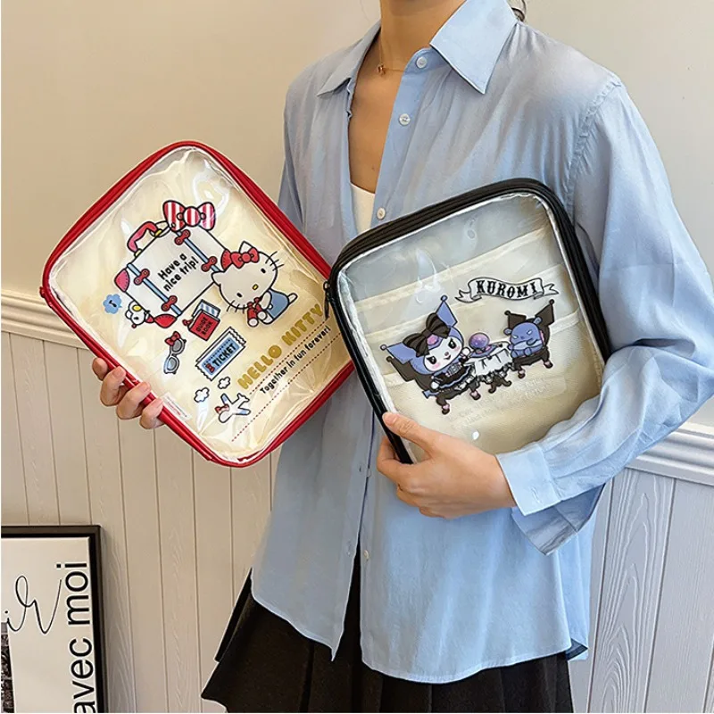 Новая косметичка Sanrios с героями мультфильмов Hello Kitty Kuromi Hangyodo портативная