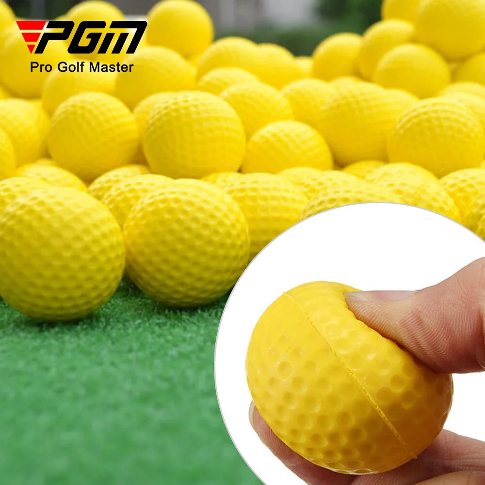 

10Pcs PGM Golf PU Soft Ball Indoor Yellow Practice Golf Ball Color Ball Driving Range Ball Golf Training Aid Tool H8876 Fashion