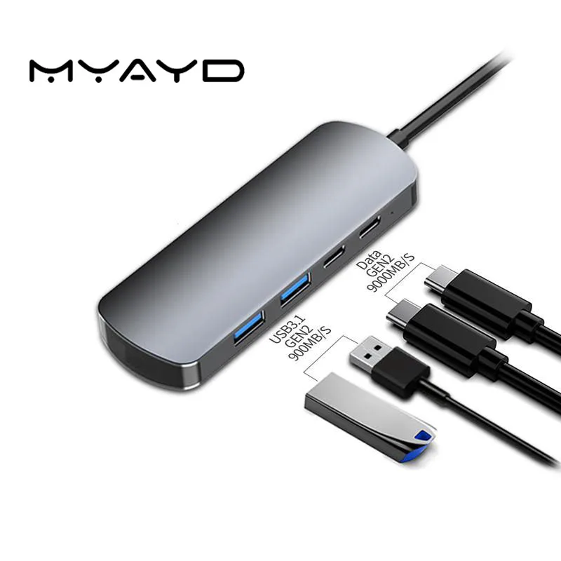 

TYPE-C To 2*USB3.1(10Gbps) + 2*USB-C(10Gbps) 4-in-1 HUB Integrated Splitter