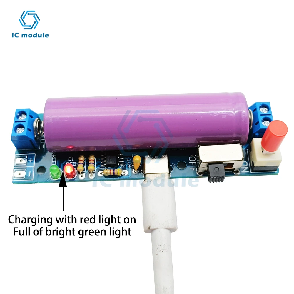 

18650 lithium battery charging module DC3.7V lithium battery module charging treasure USB charger DIY kit TYPE-C interface