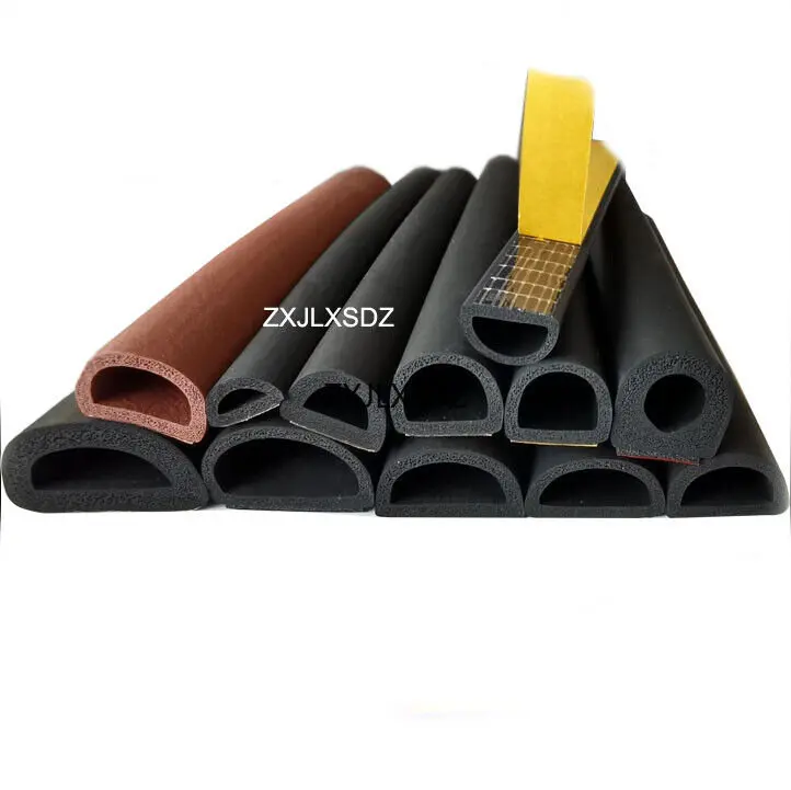 

1 Meter Self-adhesive D-type cabinet waterproof and dustproof foam rubber sealing strip