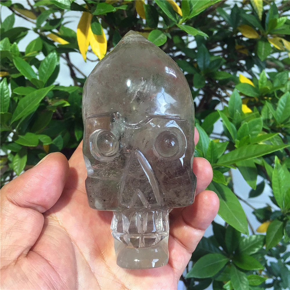 

Натуральный череп из кварцевого кристалла радостная Викка камни для свадьбы украшение для дома чакры лечение Хэллоуин Сделай Сам рейки