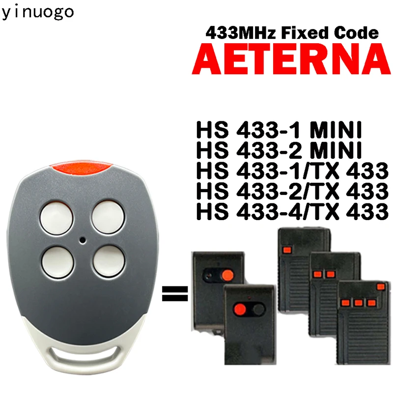 Фото Клон AETERNA HS 433-1 433-2 MINI 433-1/TX 433-2/TX 433-4/TX Пульт дистанционного управления гаражными воротами с фиксированным кодом 433,92 МГц №1