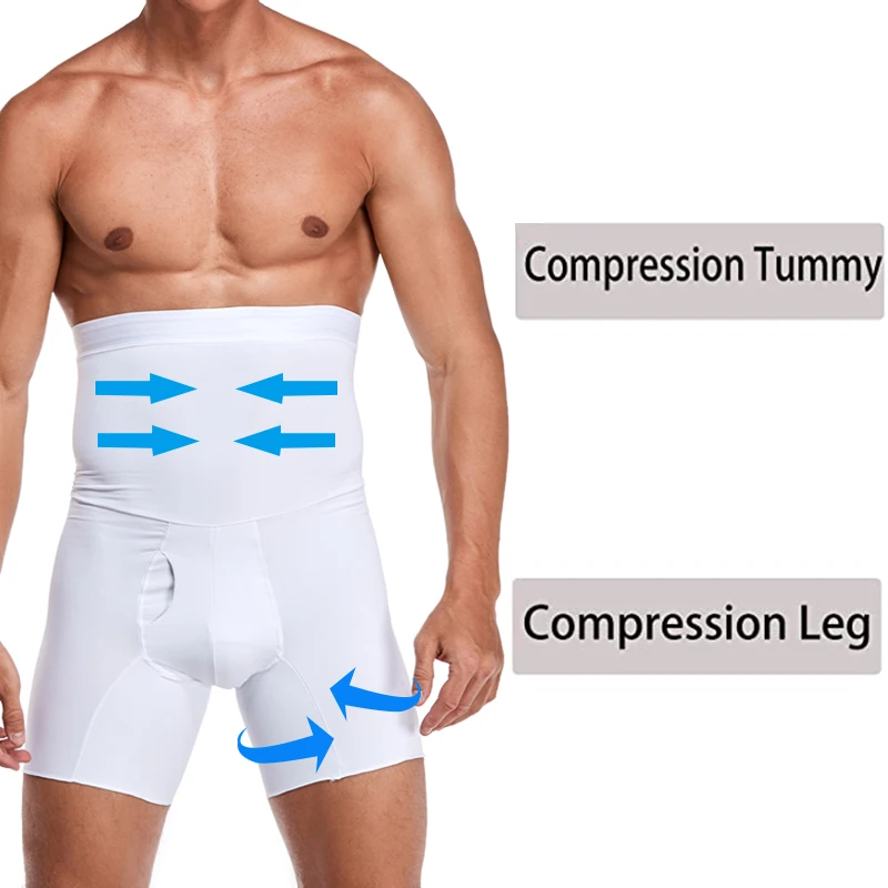 

Men Tummy Control Shorts Body Shaper Compression High Waist Trainer Belly Tummy Control Slimming Shapewear Boxer Underwear Fajas