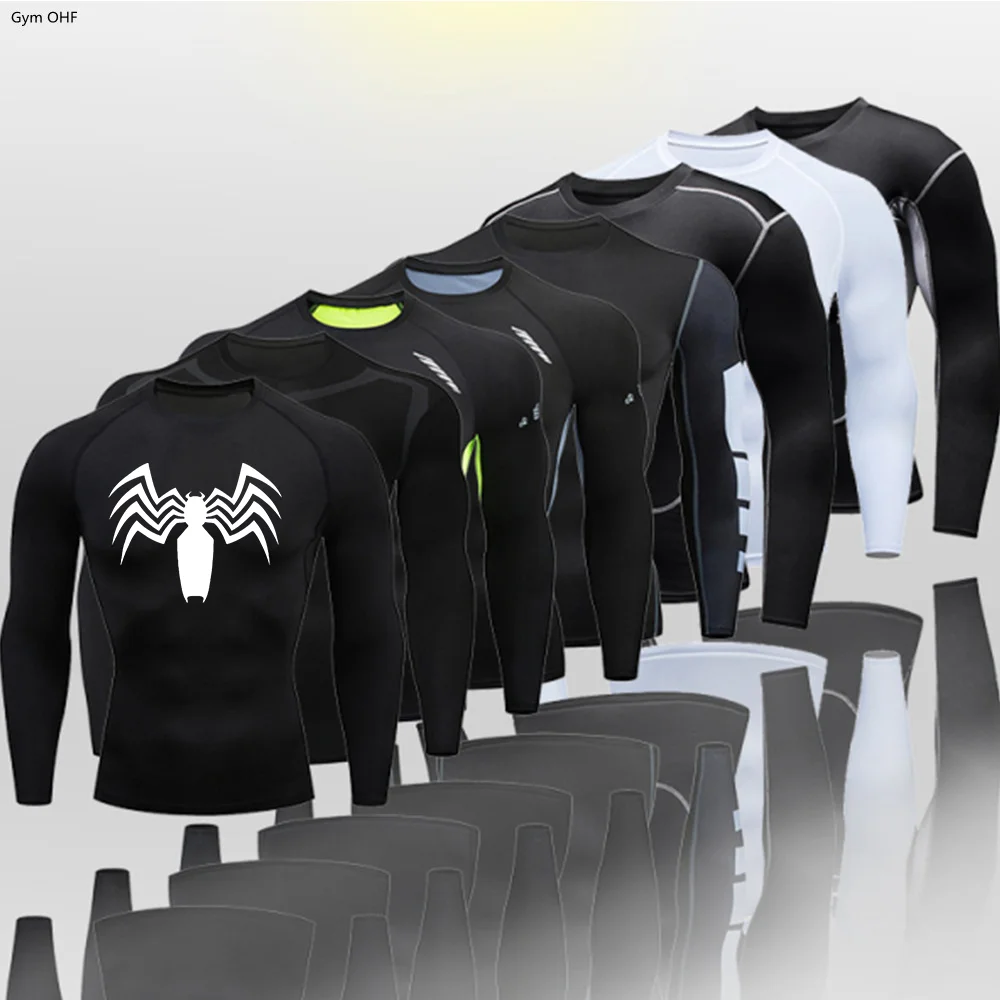 

Трикотажные изделия для MMA и бокса, Мужская футболка BJJ Rashguard, спортивные футболки для гимнастического зала, джитсу, футболки для фитнеса, бега, спортивных тренировок