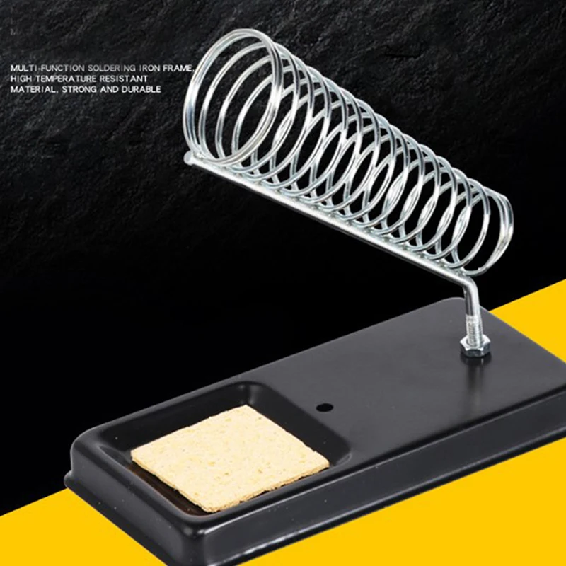 

1PC Electric Soldering Iron Stand Holder with Welding Cleaning Sponge Pad Generic High Temperature Resistance Welding Accessorie