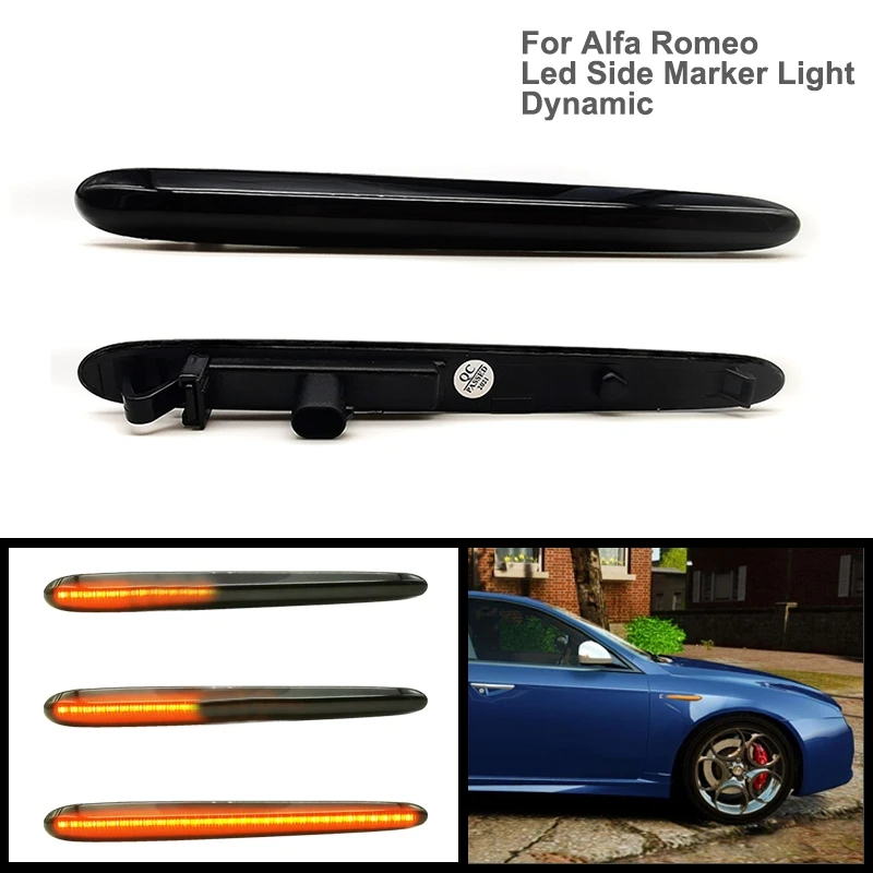 

2Pcs Dynamic Turn Signal Lamps LED Side Indicator Light For Alfa Romeo Giulietta Ti Sprint Velocce Typ 940