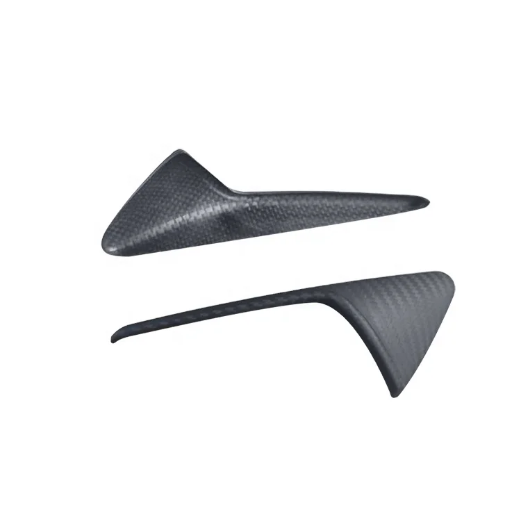 

Car Exterior Accessories Dry Carbon Fiber Matte Finished Side Vent Fender Camera Cover For Tesla Model 3 Y 2020up