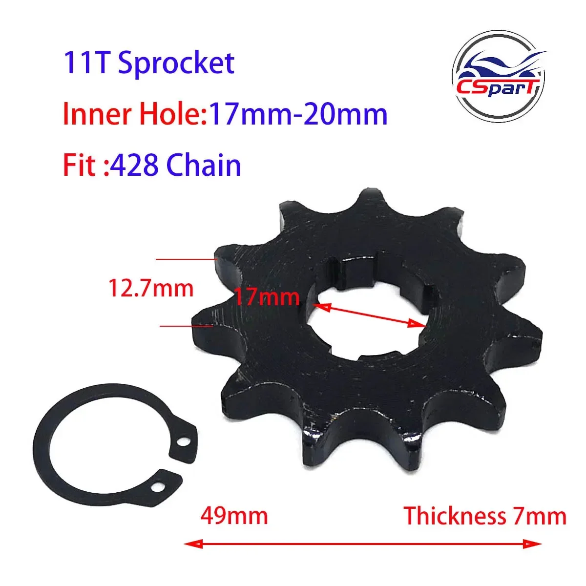 

Передний двигатель 428 # Звездочка 17 мм 20 мм 11T-19T для KAYO BSE SSR SDG Dirt Pit Bike ATV Quad Go Kart, мопеда, багги, скутера, мотоцикла