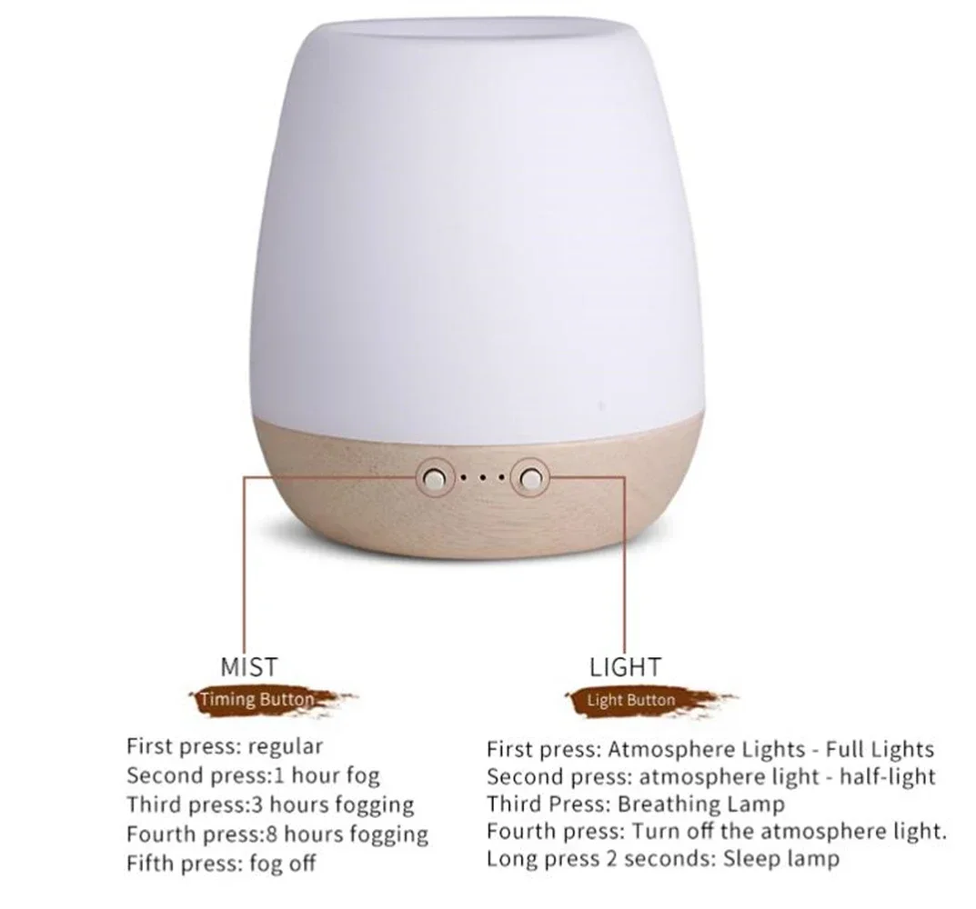 Ароматерапевтический диффузор настоящая деревянная бамбуковая резина стекло