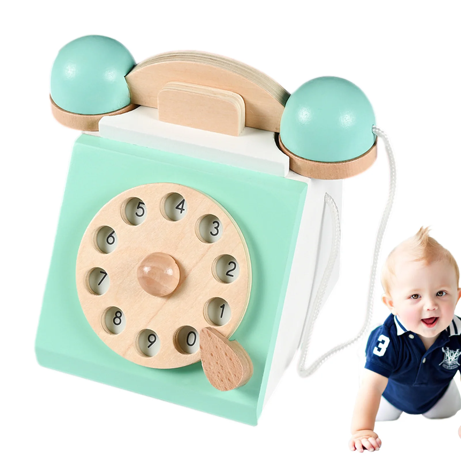 

Телефон детский в стиле ретро, игрушечный телефон для раннего развития, детский телефон, имитация детской игрушки