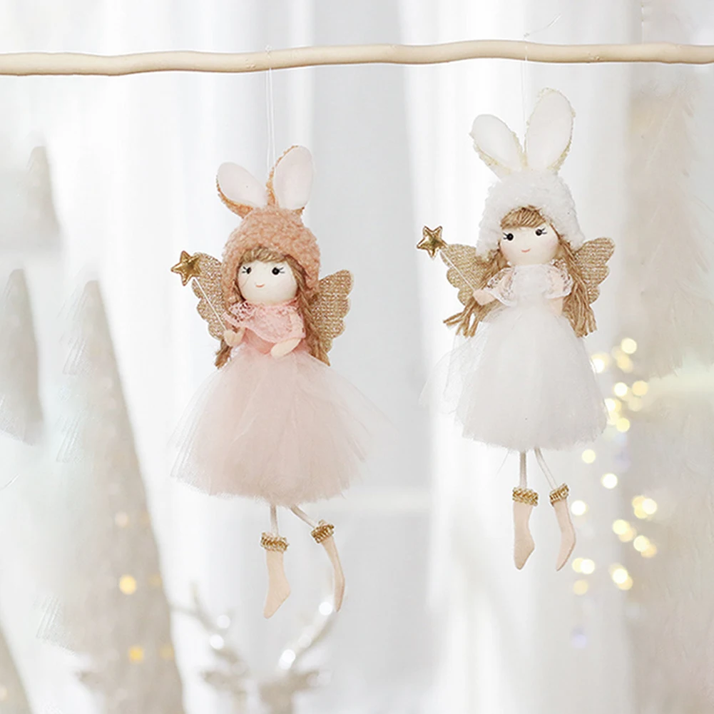 

Christmas Angel Plush Doll Pendant Xmas Tree Hanging Ornaments Party Decoration Home Christmas Party Supplies New Year Gifts
