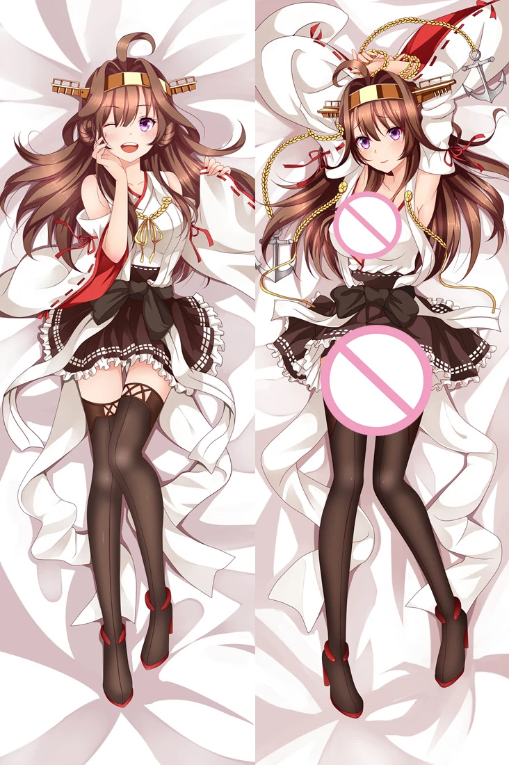 

60x180 см аниме Kantai Collection kanклей Kongo обнимающая подушка для тела чехол из искусственной кожи тканевый чехол для постельного белья подушка