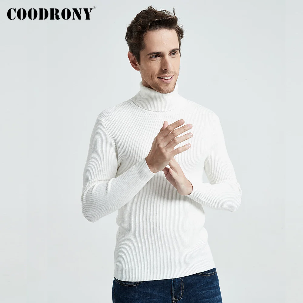 

Свитер, Рождественская Мужская одежда, зима 2023, толстый теплый повседневный вязаный пуловер с высоким воротником, классический однотонный джемпер, 8253