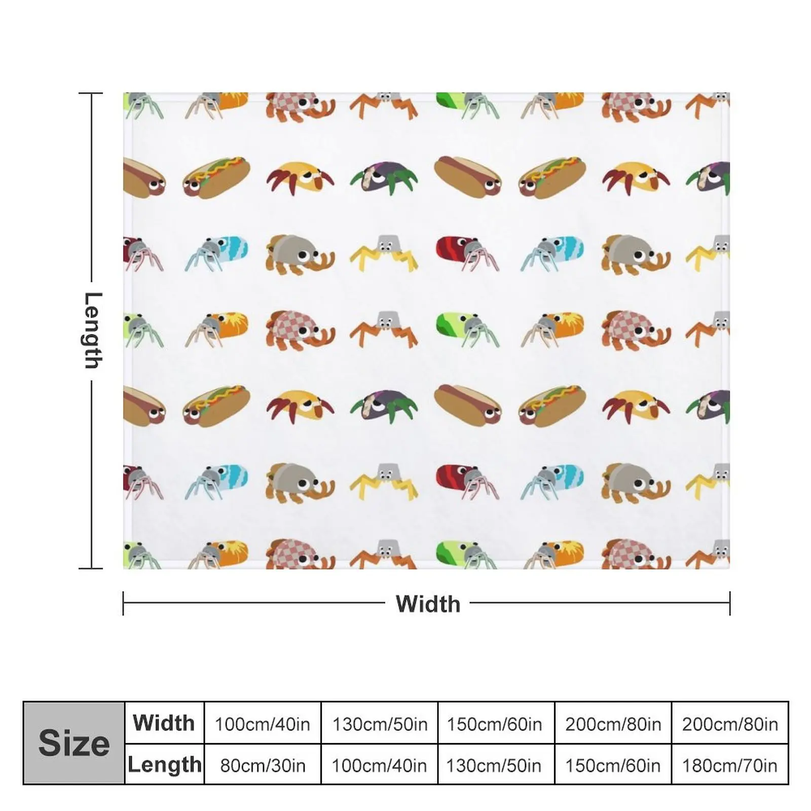 Bugsnax-упаковка для фаст-фуда одеяло сна постельное белье одеяла