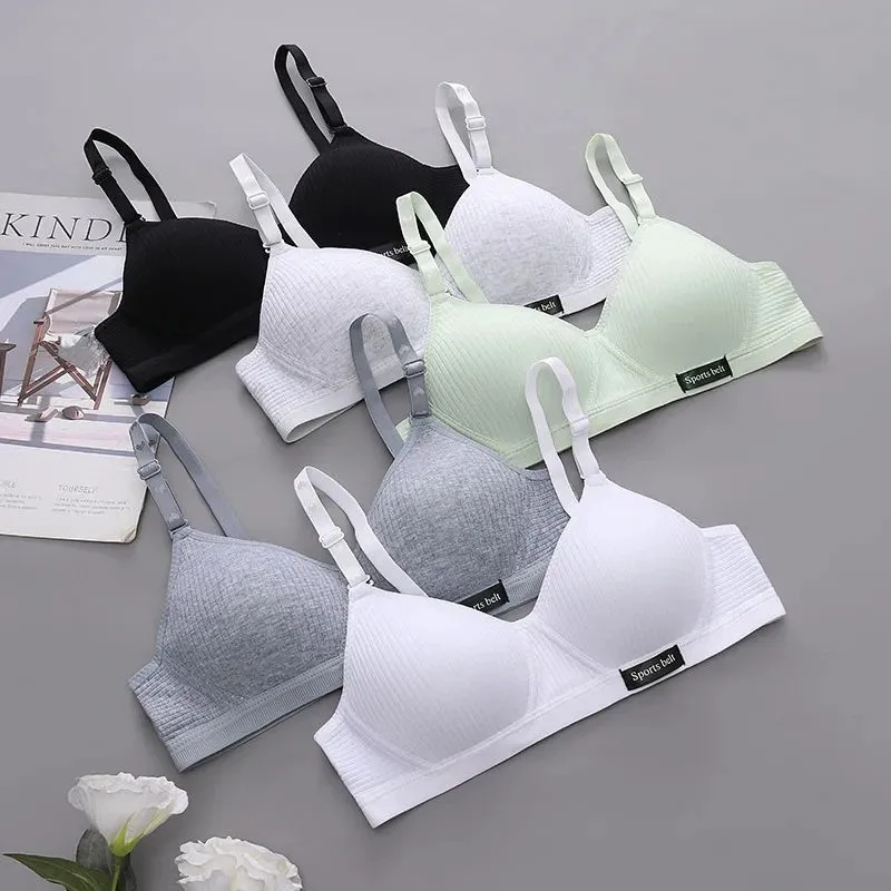 

summer girl underwear cotton teenage young teen in bras cotton training bras for girls teenager bra small breast kids lingerie