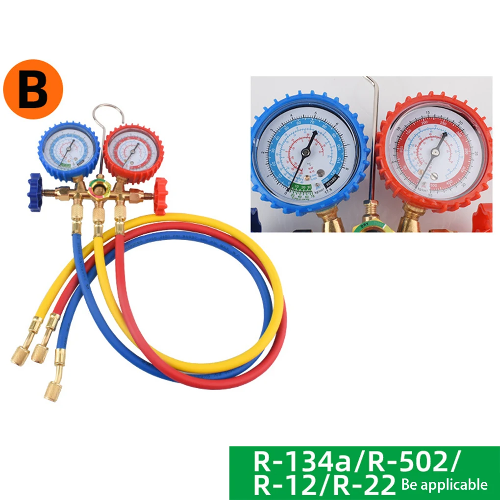 

Refrigerant Manifold Gauge with Hose Air Conditioning Tool Accessory