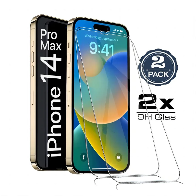 

2Pcs Tempered Glass For IPhone 14 13 12 11 Pro Max Screen Protector For IPhone 12Mini 13Mini 14 Plus SE X XS XR 14Pro Glass