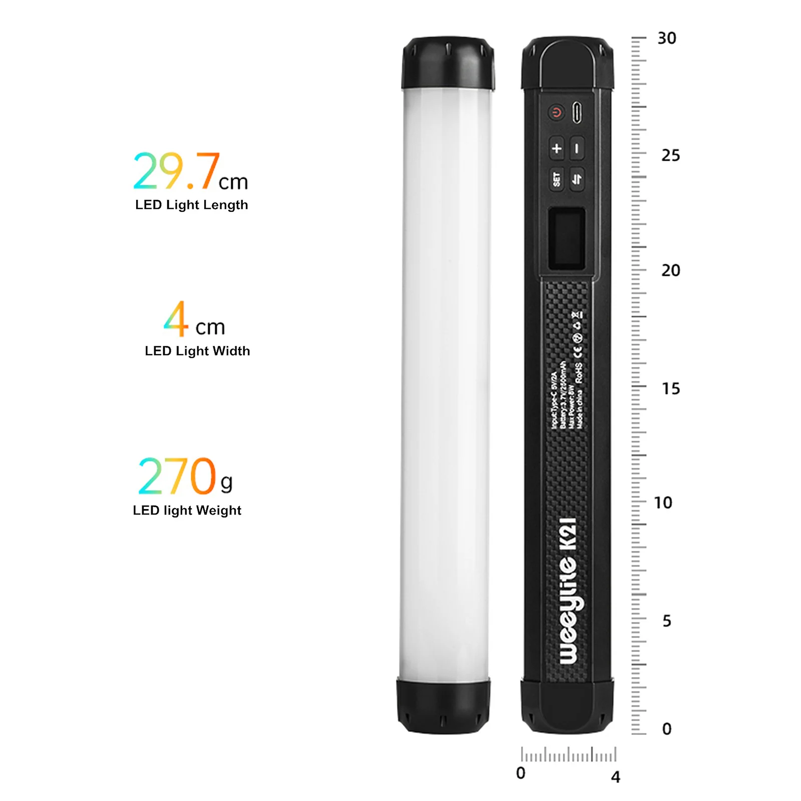 VILTROX Weeylite K21 RGB светодиодный ручной светильник для камеры магнитный видеосъемки