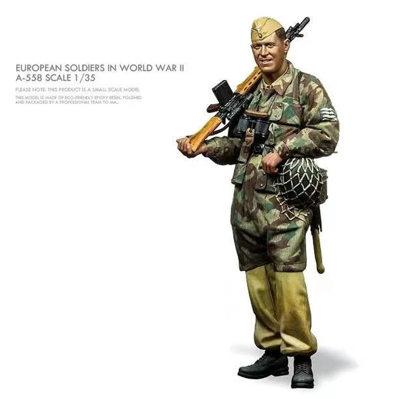

NX WWII Soldier Resin Model Kit Tumei Colorless Self-Assembling Resin Figure