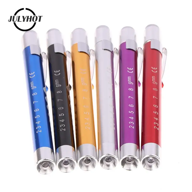

Portable LED Flashlight Work Light Medical First Aid Pen Light Torch Lamp With Pupil Gauge Measurements Doctor Nurse Diagnosis