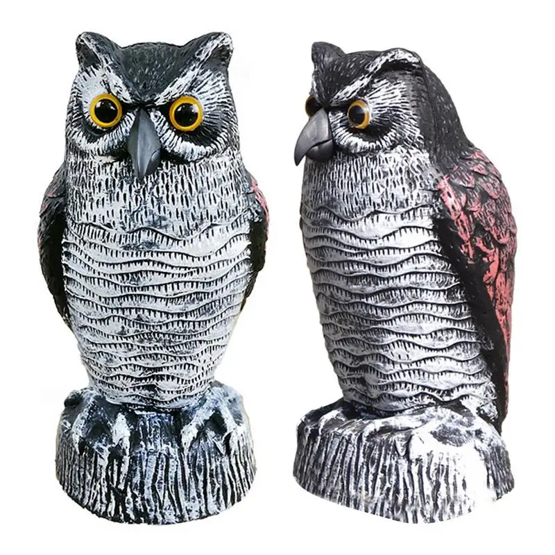 

Garden Owl Decoy Bird Scarer Vivid Owl Scarecrow Drive Away Pigeons Outdoor Lawn Ornament Garden Decoration