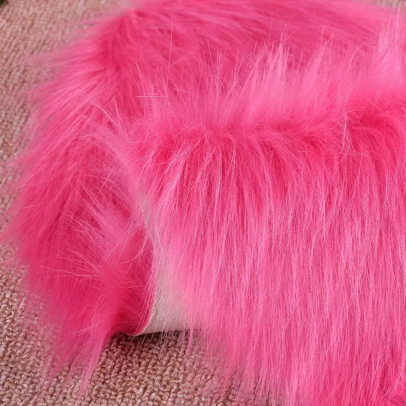 Чехол для стула из гладкой кожи с мехом мягкая овчина теплый пушистый коврик