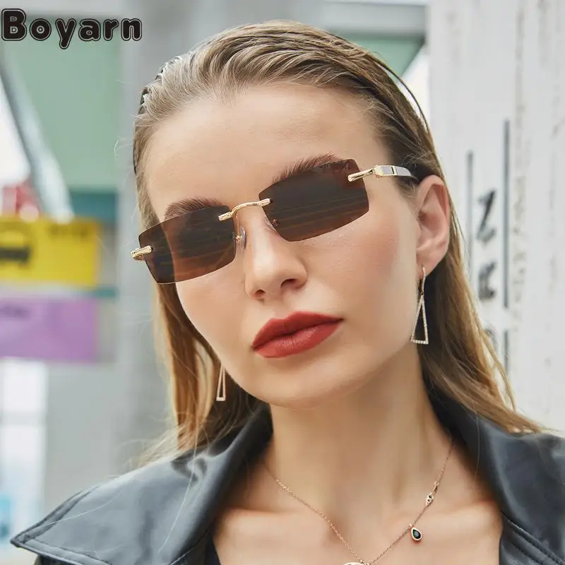 

Boyarn Sunglasses Women's New Rimless Sunglasses In 2022 Men's Steampunk Rimless Sunglasses Eyewear Sunglasses