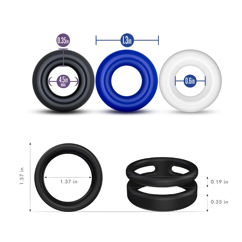 4 шт./компл. Силиконовые Кольца для пениса мужские кольца растяжки более твердые