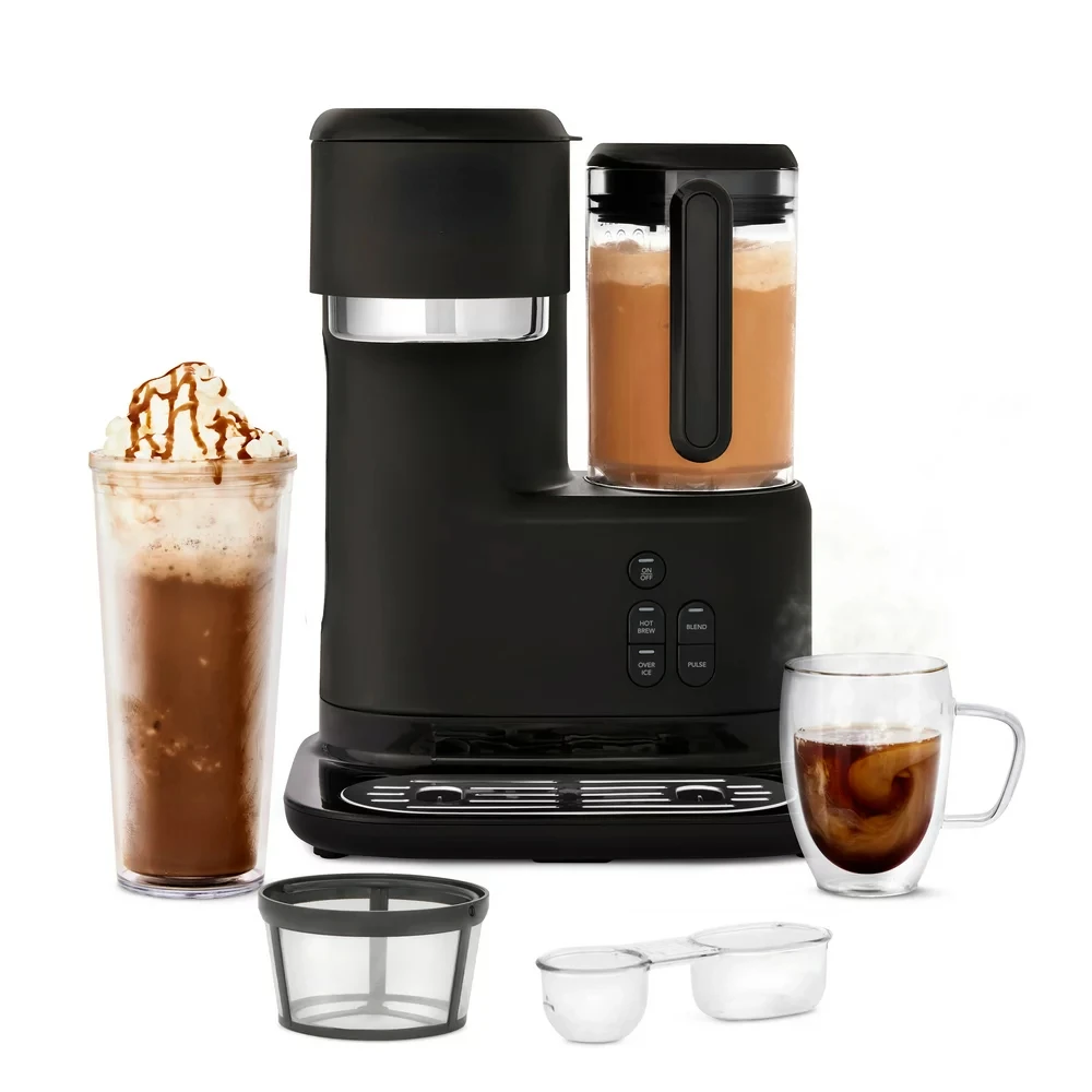 

Serve Frappe and Iced Coffee Maker with Blender, Black