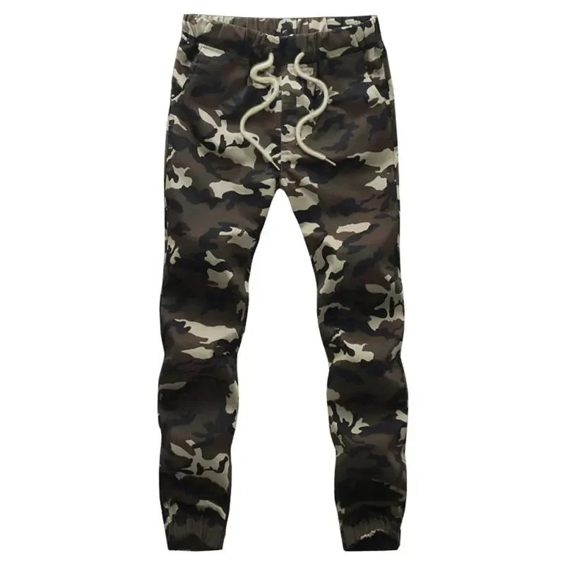 

Cotton Mens Autumn Pencil Harem 2024 Men Camouflage Military Pants Loose Comfortable Cargo Trousers Camo Jogger