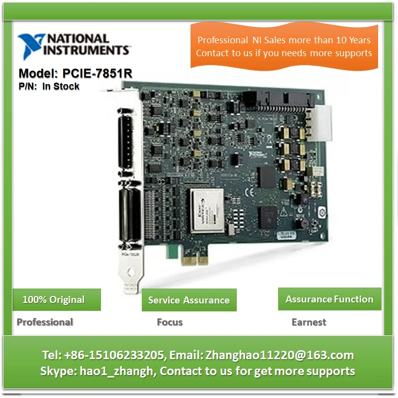 

NI PCIe-7851R Virtex-5 LX30 FPGA, 750 kS/ s multifunctional reconfigurable I/ O device, features a user-programmable FPGA