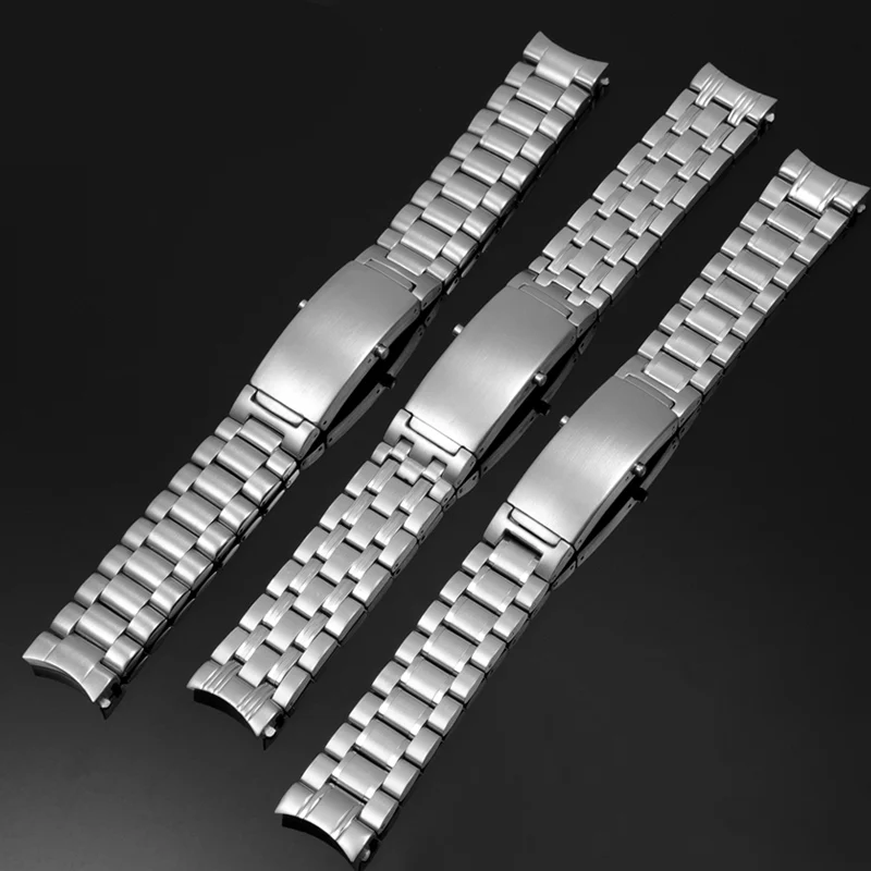 20mm 316L Silver Stainless Steel Watch Strap for Omega New Seamaster 300 Speedmaster Planet Ocean Watch Band Men Bracelet