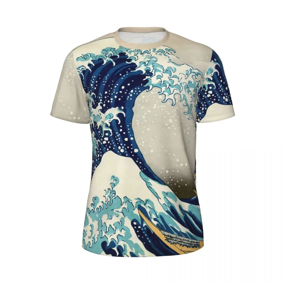 Футболка с принтом &quotВеликая волна&quot футболки для бега в стиле хиппи из