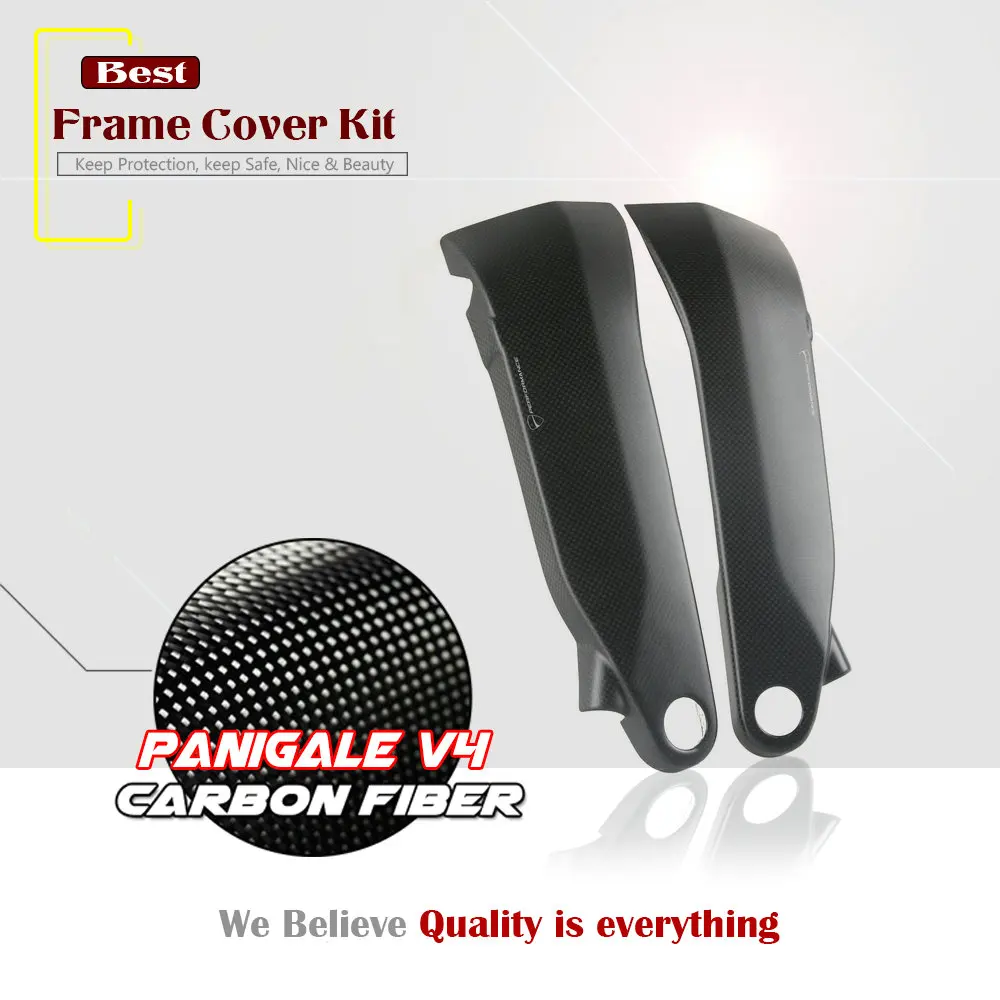 

100% углеродное волокно для Ducati Panigale V4 V4S боковая крышка рамы мотоцикла защитный комплект обтекатель боковой кузов капота