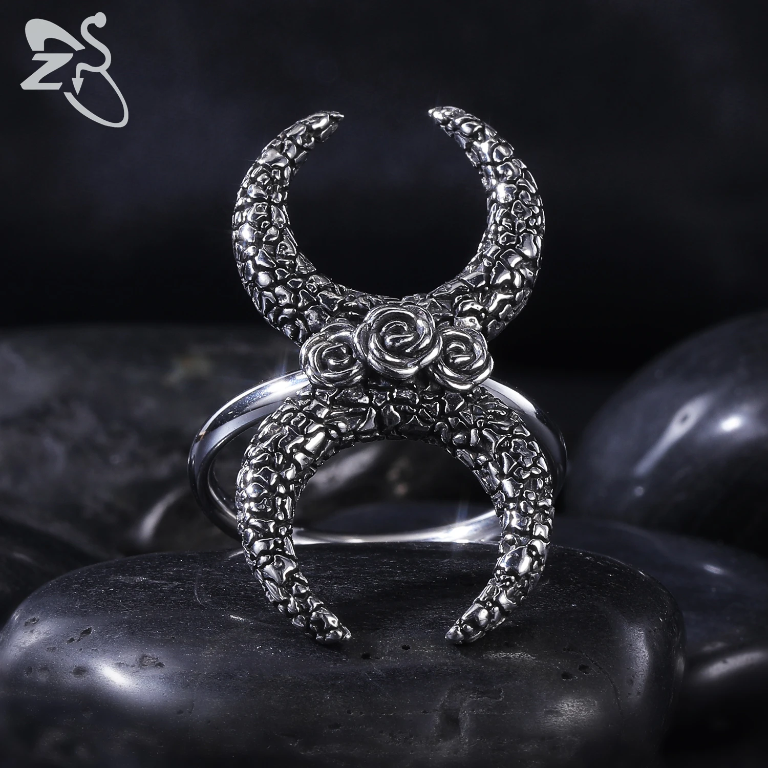 Кольцо ZS из нержавеющей стали в стиле панк-осьминога для мужчин женщин кольца на