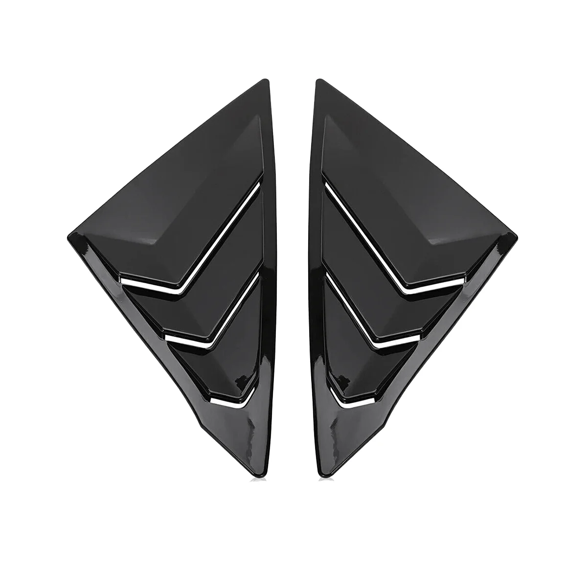 

For Honda Civic 2022 2023 Sedan Rear Side Vent Quarter Window Louver Shutter Cover Black