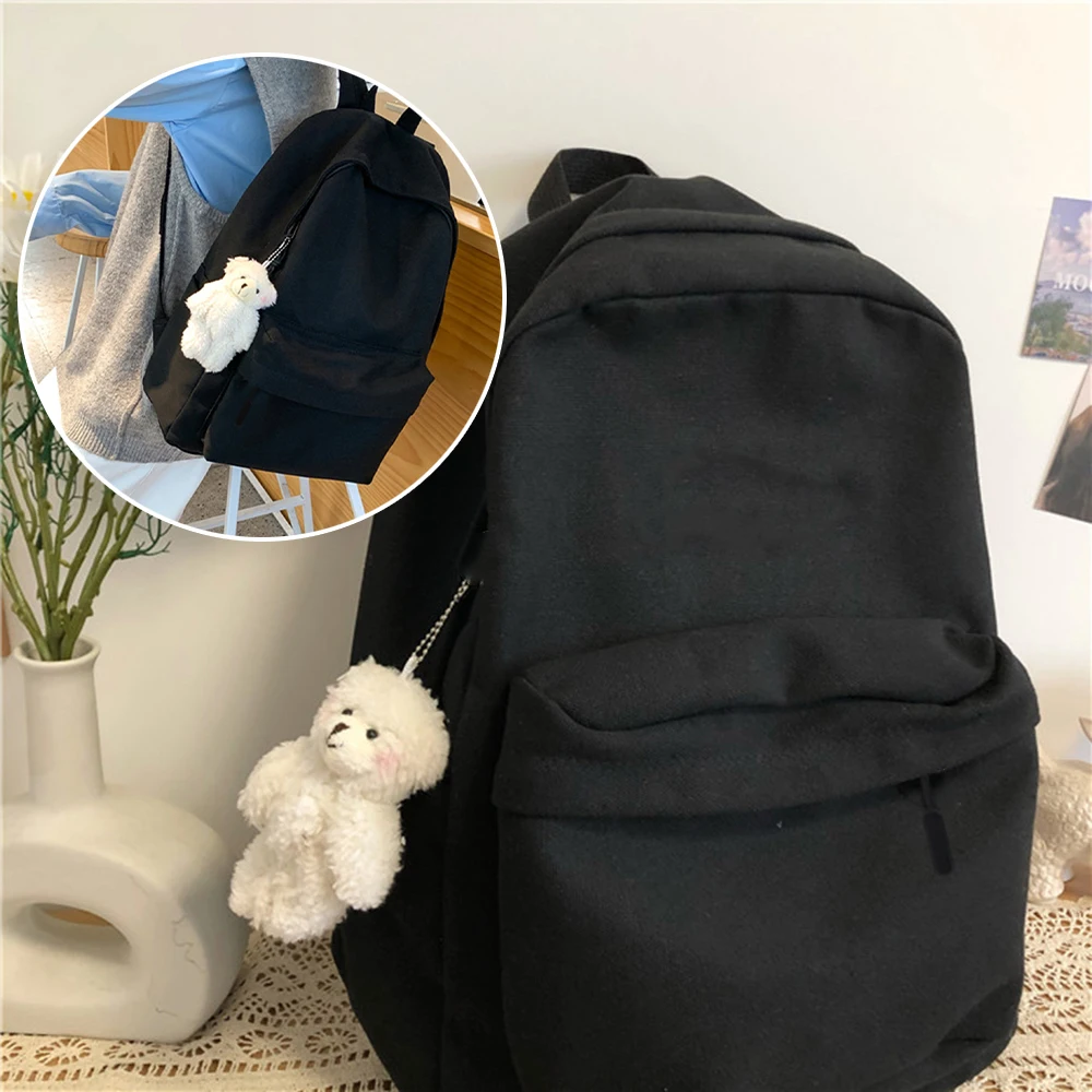 

Unisex Shoulder Backpack Outdoor Sport School Bookbag Casual Solid Color Hiking Backpack Large Capacity Travel Laptop Rucksack