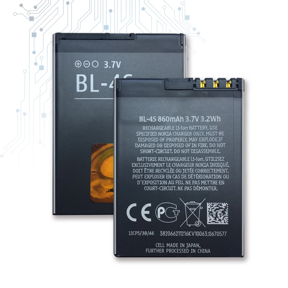 BL4S BL-4S аккумулятор для Nokia 2680s 3600s 3602S 3711 6202c 6208c 7020 7100s X3-02 2680S аккумулятор BL4S BL-4S аккумулятор для Nokia 2680s 3600s 3602S 3711 6202c 6208c 7020 7100s X3-02 2680S аккумулятор