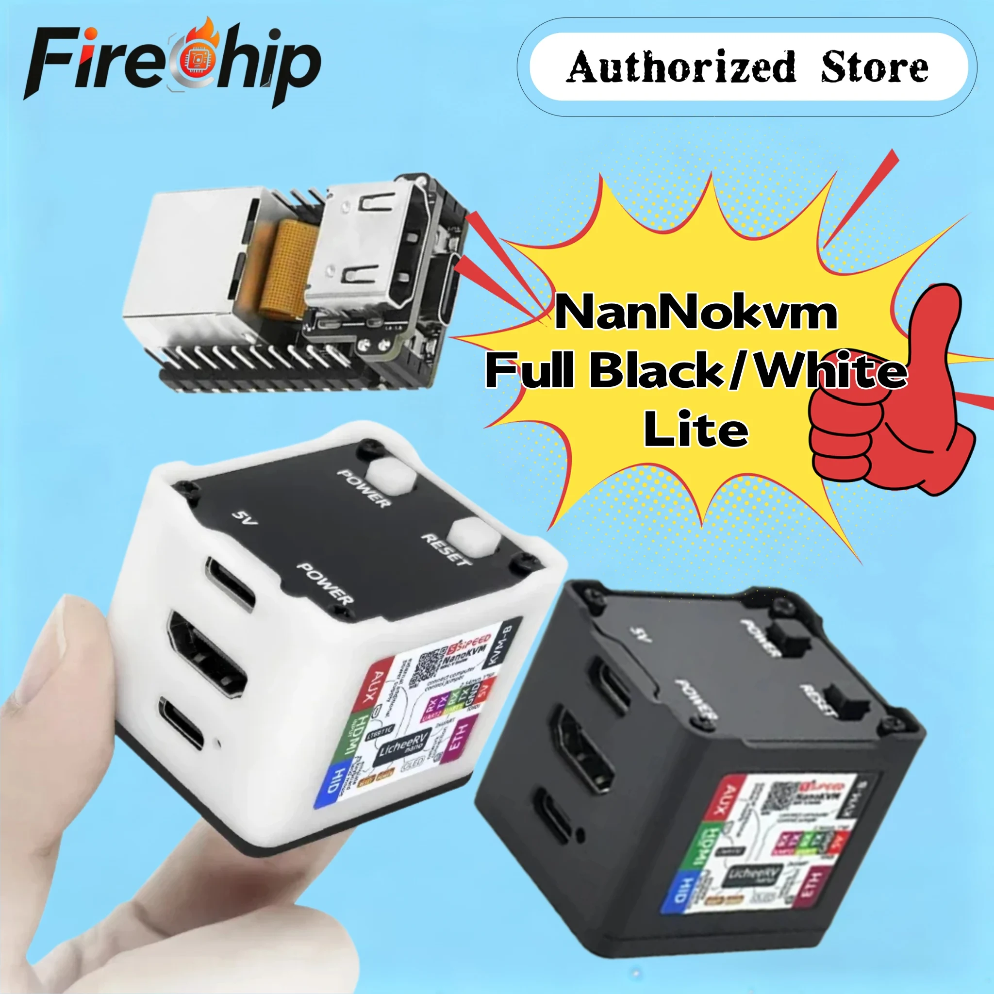 Фото Sipeed NanoKVM Full Black/White/Lite: Мини-сервер для удаленного управления и обслуживания, HDMI, Raspberry Pi, Lichee Nano KVM №1