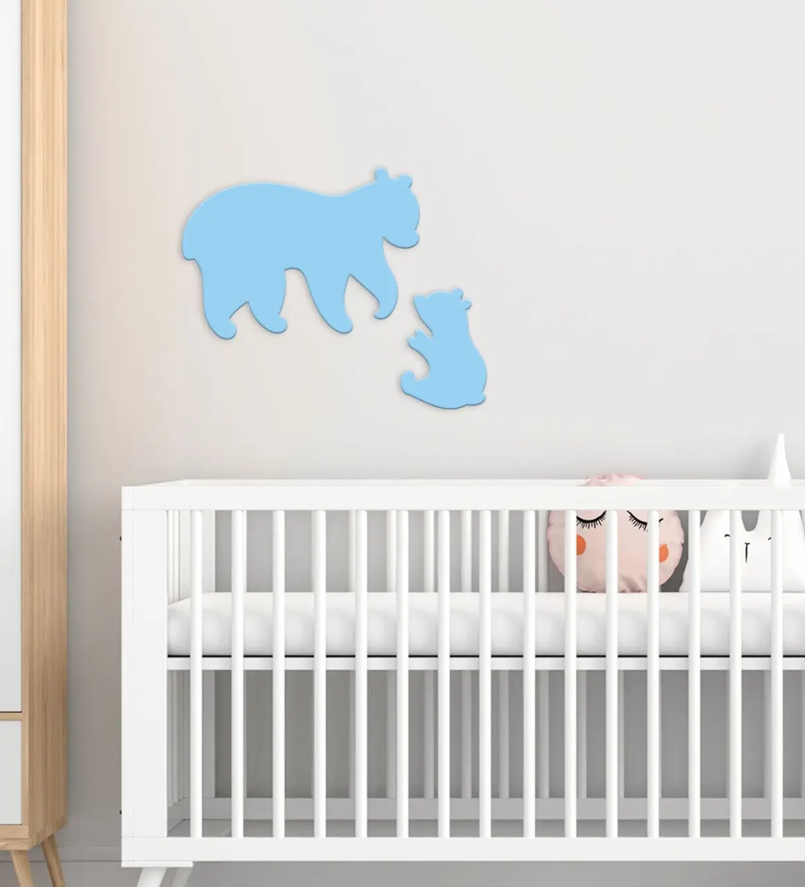 

BK Подарочный дизайн с симпатичными медведем для детской комнаты деревянная стена супсу-1
