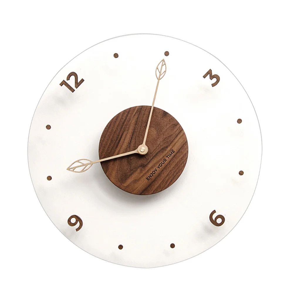 

Wall Clock Digital Clock Housewarming Gift Acrylic Wood Decorative Punch-free