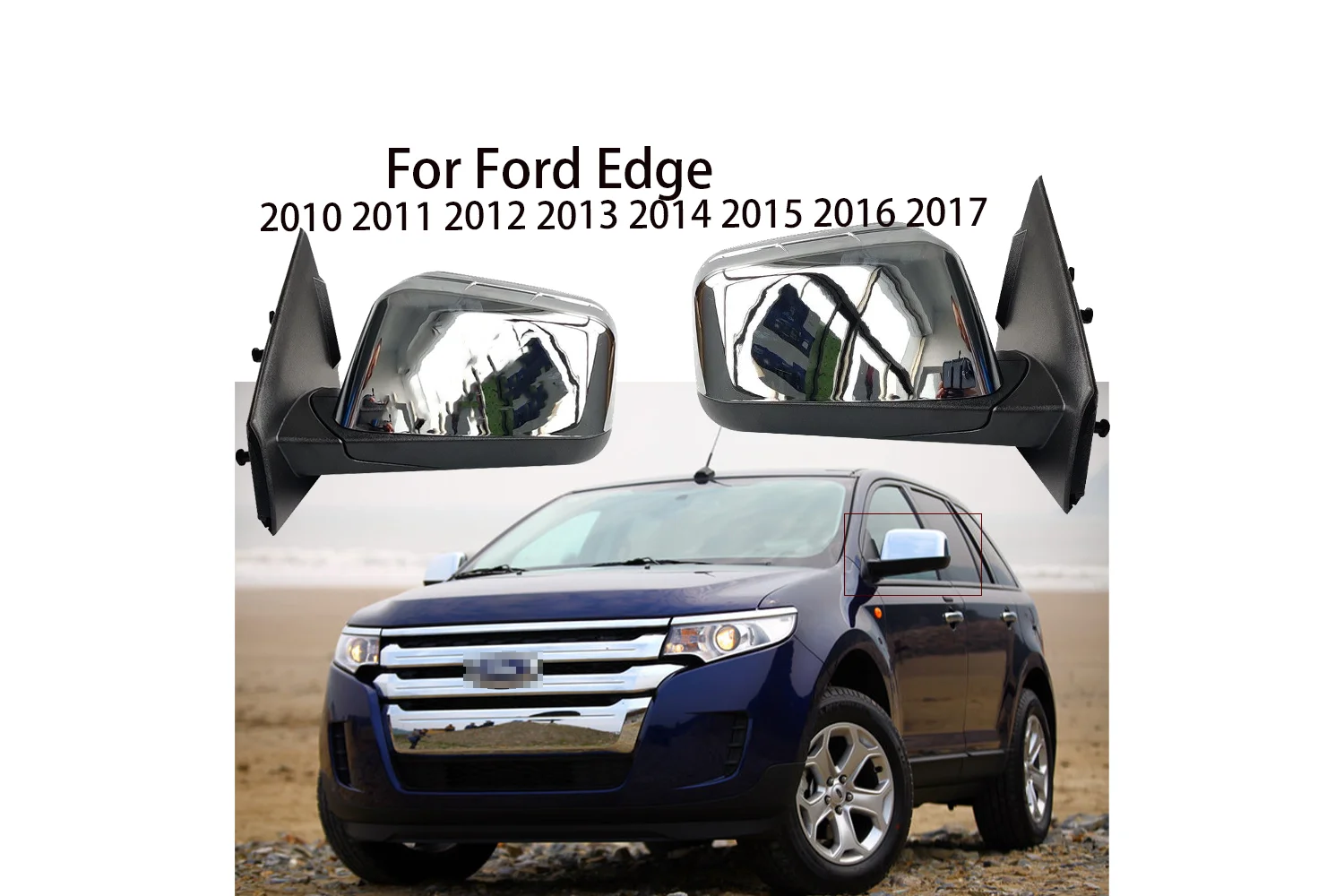 

Автомобильное боковое зеркало в сборе подходит для слепых зонтиков Ford Edge 2010-2017, Электрический Регулируемый нагревательный пол для объектива