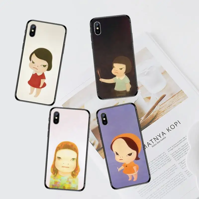 

Yoshitomo Nara cute cartoon girl Phone Case For iphone 12 11 13 7 8 6 s plus x xs xr pro max mini shell